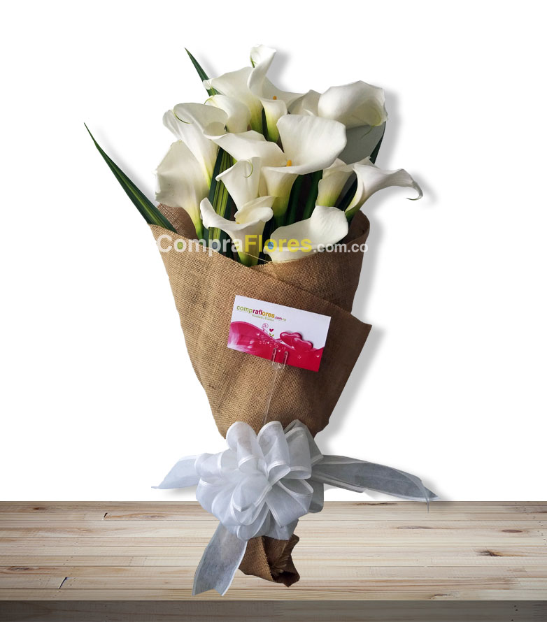 Bouquet cartuchos en yute para cali