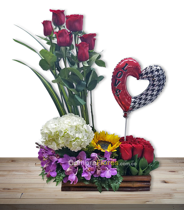 Caja de flores de Amor Domicilio Cali