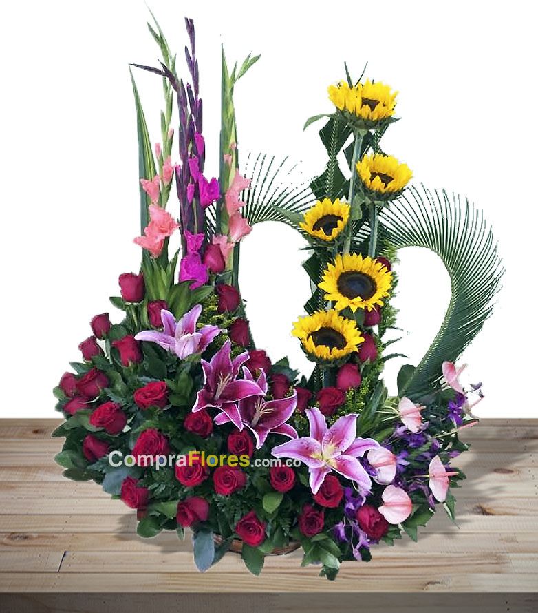 Arreglo Floral Corazon, Floristerias Cali