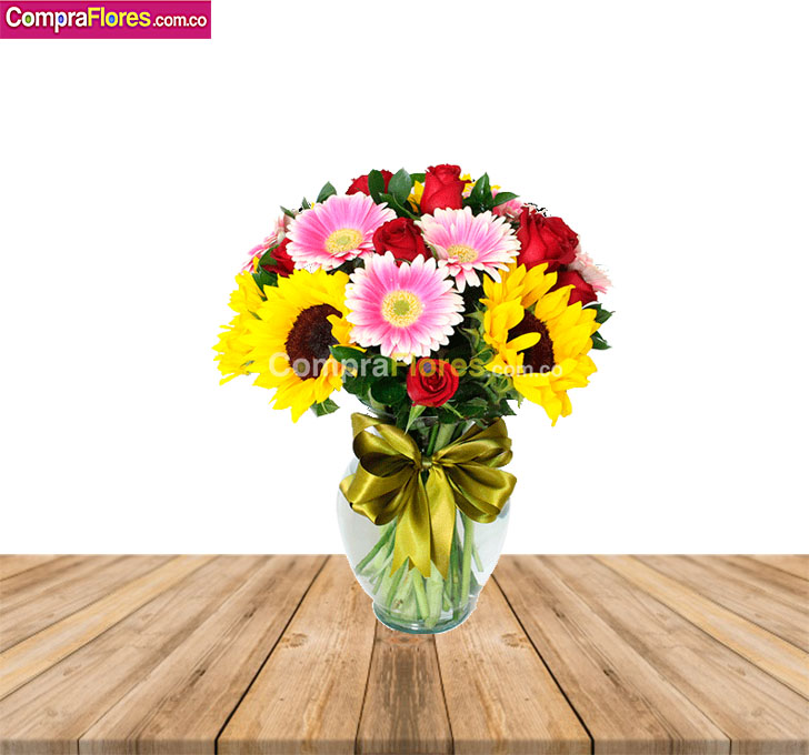 Jarron Primavera Floral, Rosas Cali