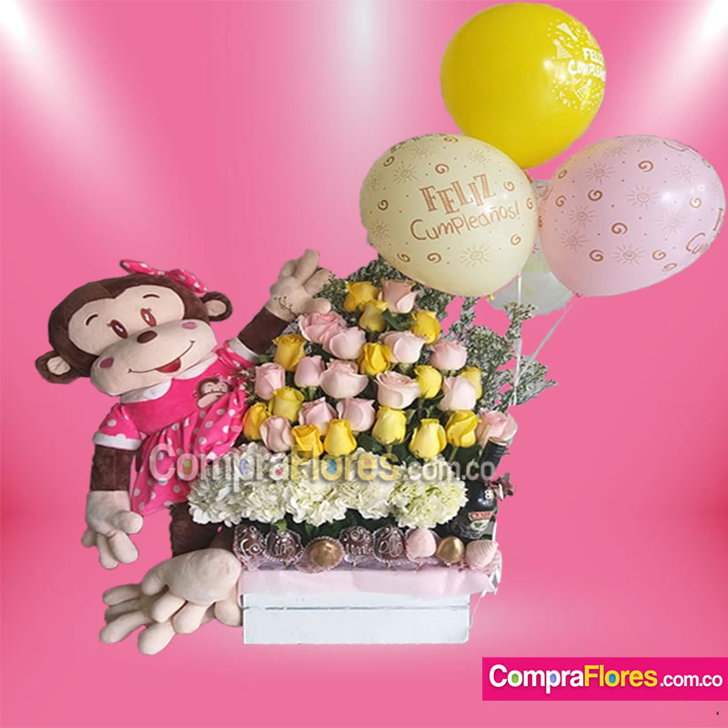 Rosas, Ortencias y Baileys Flores Cali