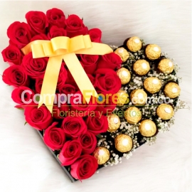 Coincidir corazon de rosas