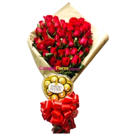 Bouquet en forma de corazon