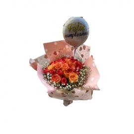 Bouquet Coreano Amarillo y Salmon