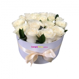 Cilindro Rosas Blancas