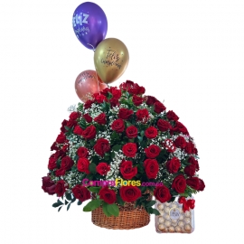 Canasta de Rosas Premium